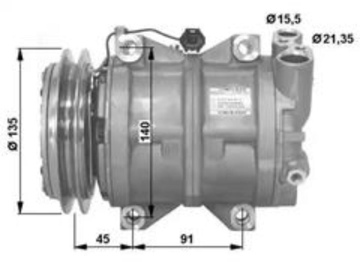 DKS17CH AC COMPRESSOR for NISSAN NP300 PICK UP NAVARA 2.5 926002TB0A 92600VL30A 92600-2TB0A 92600-VL30A - Image 2