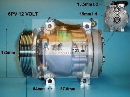 AC compressor replace SD7H15 Sanden 4724 4790 4828 4847 A/C Compressor w/clutch 55037214AB 55037360AB - Image 2