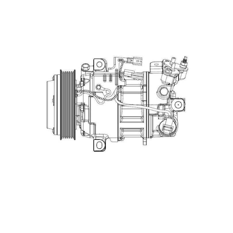 Air conditioning compressor for Nissan Qashqai (13-) X-Trail (T32) Luzar LCAC 1420 lcac1420 - Image 3