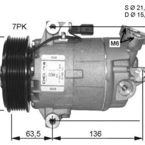 A/C Compressor For NISSAN X TRAIL T31 2.0TD Diesel 2007-2013 92600JD700 92600JD70B 92600JD71A 92600JD71B 92600JD73A 92600JD74A
