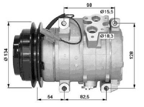 Ac Compressor For MITSUBISHI PAJERO V76 3.2 MR528289 / MR500876 / MR500958 - Image 2